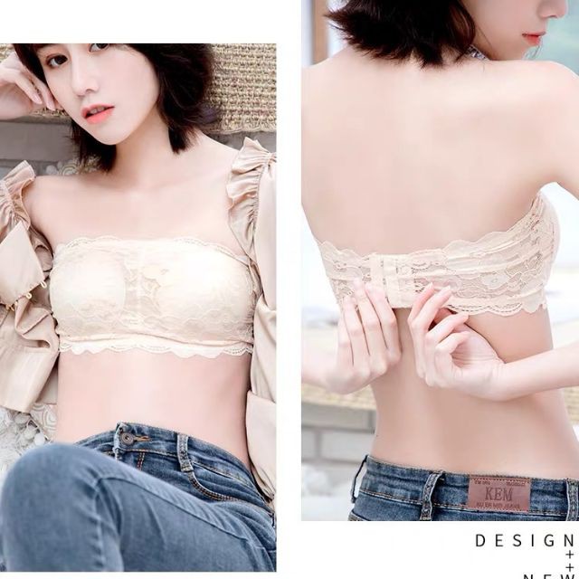 เสื้อชั้นในเกาะอก-ลายลูกไม้-กระชับ-ใส่สบาย-สีสวย-women-tupe-top-bra