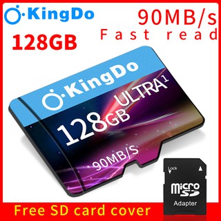 SD Card Kingdo Micro SD SDHC 32GB 64GB 128GB การ์ดหน่วยความจำ Class 10 การ์ด SD