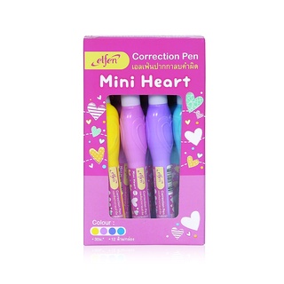 เอลเฟ่น ปากกาลบคำผิด 30 ม. x 12 ด้าม คละแบบ คละสี101337Elfen Correction Pen 30 m Pack 12 pcs