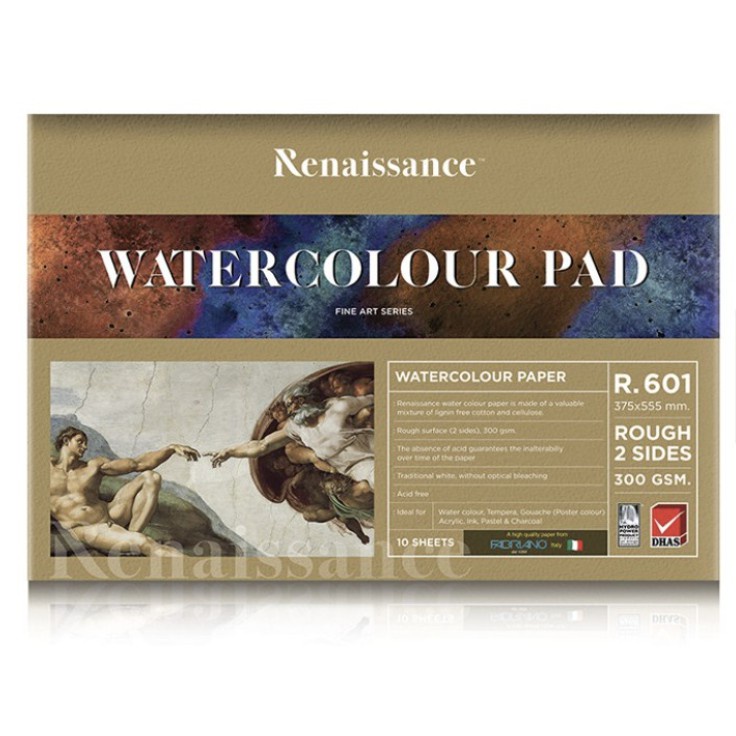ราคาและรีวิว(KTS)Renaissance สมุดวาดรูป กระดาษวาดเขียน Pad หยาบ R-601 หนา300แกรม 375x555 mm. จำนวน 1 เล่ม