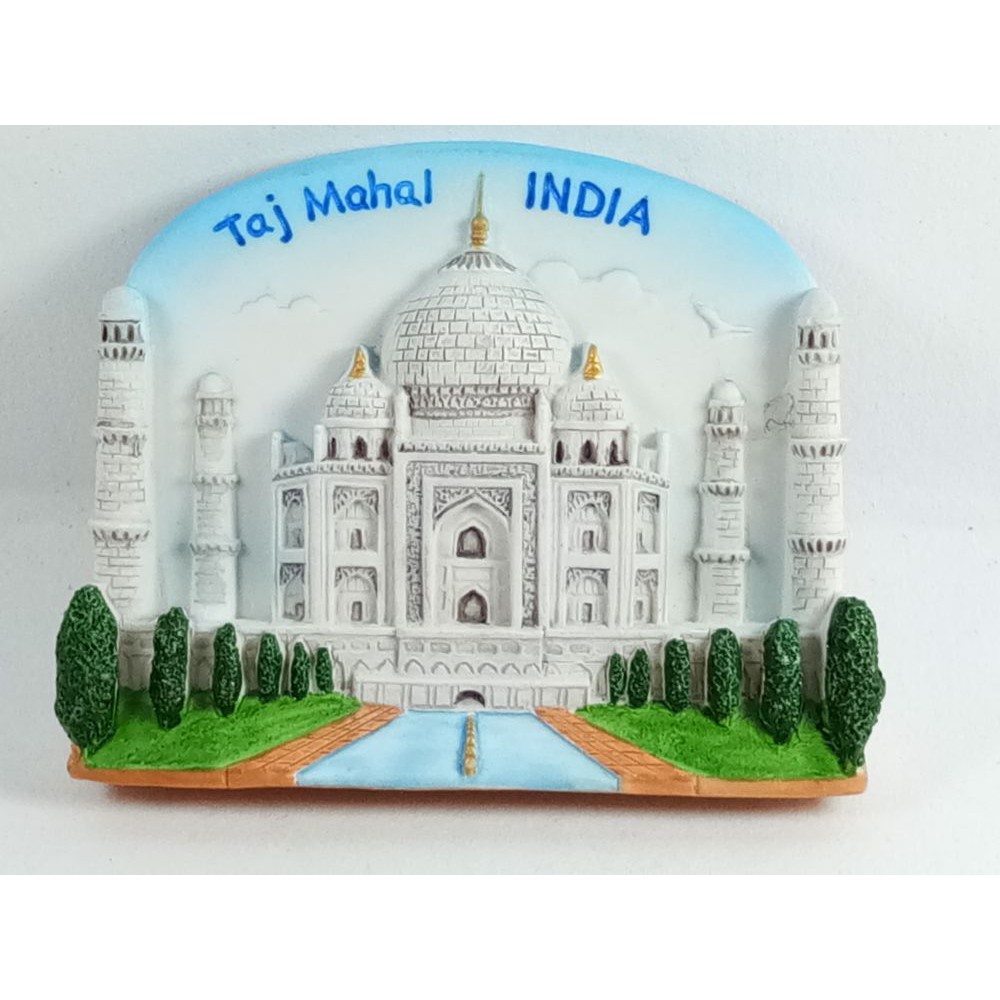 โมเดลภาพสถานที่ท่องเที่ยวสำหรับติดตู้เย็น-taj-mahal-landmark-souvenir-magnet-collection-gift-for-refrigerator