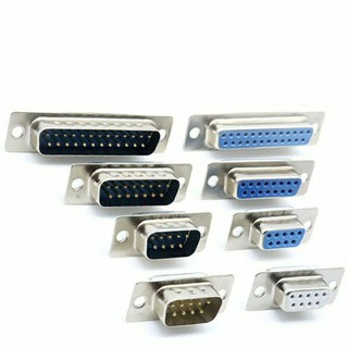 ภาพขนาดย่อสินค้าชุดหัวประกอบ DB-9 DB9 ,DB15 ,DB25 Male Female Connector with socket D-Sub 9 pin PCB Connectorเปลือกโลหะ เปลือกเหล็ก VGA