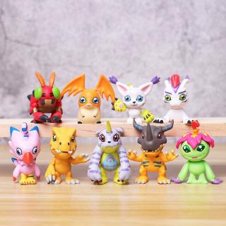 🔥 9 ชิ้นของเล่น Digimon และ Digimon รุ่นที่แตกต่างกันญี่ปุ่นอะนิเมะรุ่นตกแต่งรถ