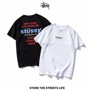 [S-5XL] STUSSY เสื้อยืด พิมพ์ลายตัวอักษรภาษาอังกฤษ สไตล์คลาสสิก สําหรับผู้ชาย และผู้หญิง