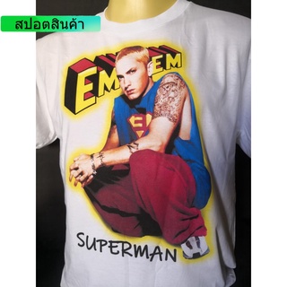 【ใหม่】เสื้อวงนำเข้า Eminem Superman 8Mile Rapper Hiphop B-Boy MC Hip-Hop Hiphop Rap Skate Style Vintage