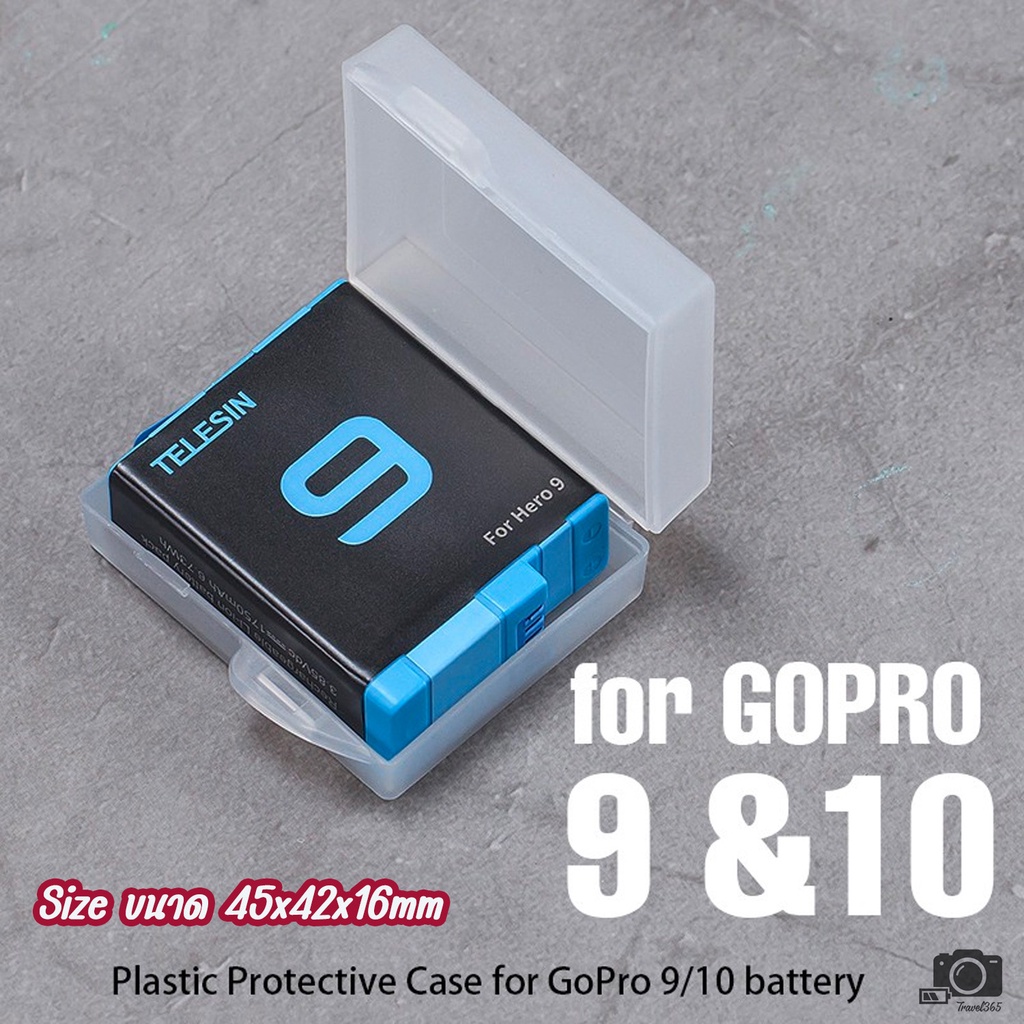 ภาพสินค้ากล่องแบตเตอร์รี่กล้อง Protective Battery Box Storage Case GoPro Hero 5 6 7 8 9 10 11 DJI จากร้าน travel365 บน Shopee ภาพที่ 1