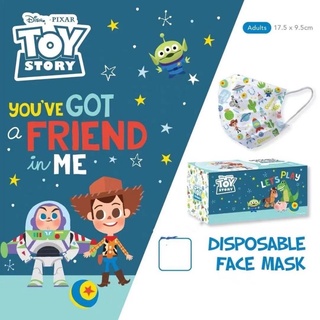 หน้ากากอนามัย ของเล่น หน้ากากการ์ตูน Disney Toy Story girl หน้ากากป้องกัน 3 ชั้น แมสสำหรับผู้ใหญ่