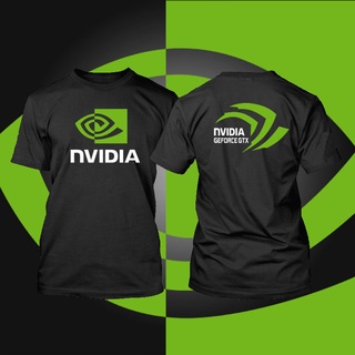 เสื้อยืดโอเวอร์ไซส์Geek Pure Cotton Nvidia NVIDIA เสื้อยืดเสื้อผ้าผู้ชาย Summer Inter Intel Game Team Uniform Short Slee