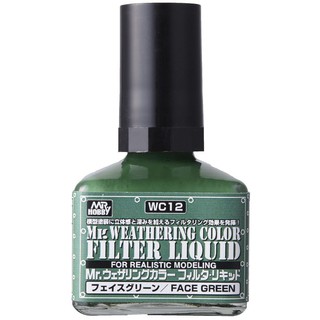 (พร้อมส่ง) สีเฉดเขียว Mr.WEATHERING FACE GREEN WC12 สีคราบทำรอยสกปรกโมเดล สีคราบสกปรก