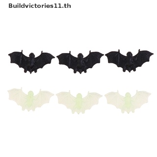 Buildvictories11 ค้างคาวจําลอง พลาสติก เสมือนจริง ของเล่นฮาโลวีน สําหรับตกแต่ง 20 ชิ้น