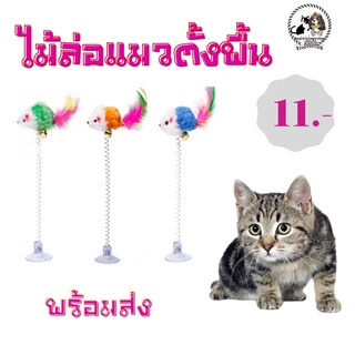 ภาพหน้าปกสินค้าไม้ล่อแมวแบบตั้งพื้น หนู/ขนไก่ 🐱 ที่เกี่ยวข้อง