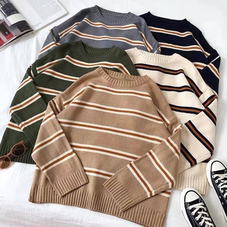 conycolours | Striped sweater เสื้อไหมพรมลายทาง แขนยาว