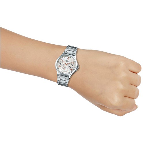 ภาพหน้าปกสินค้าCasio นาฬิกาข้อมือผู้หญิง สายสแตนเลส รุ่น LTP-V300D,LTP-V300D-7A2,LTP-V300D-7A2UDF จากร้าน mstime บน Shopee