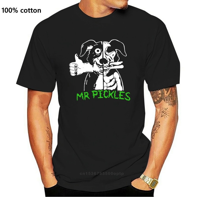 พร้อมส่ง-เสื้อยืดแขนสั้น-ผ้าฝ้าย-100-พิมพ์ลายตัวอักษร-mr-pickles-หลากสี-แฟชั่นฤดูร้อน-สําหรับผู้ชายs-5xl