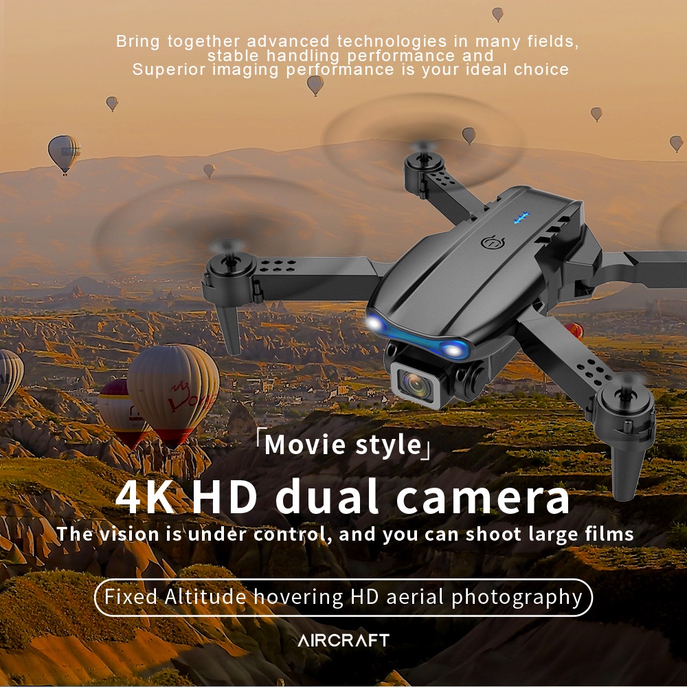 ภาพสินค้า2021 NEW E99 PRO Drone 4K HD Dual Camera With WiFi FPV Altitude Hold Mode Profesional Helicopter Foldable Quadcopter RC จากร้าน x_j_store บน Shopee ภาพที่ 3
