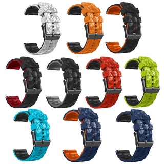 สายนาฬิกาข้อมือซิลิโคน ลายฟุตบอล สองสี สําหรับ SUUNTO 9 PEAK SUUNTO Forerunner 255 Apex 46 มม. Apex Pro