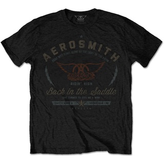 [S-5XL] Bvrt32e7456 เสื้อยืด ผ้าฝ้าย พิมพ์ลาย Aerosmith  In The Saddle TR626WE24213 สไตล์คลาสสิก สําหรับผู้ชาย