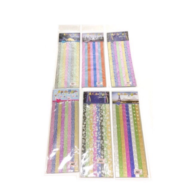 พร้อมส่ง-กระดาษพับดาวคละลาย-จำนวน-6-แพ็ค