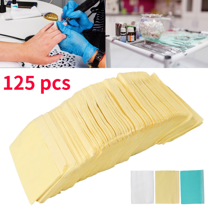 รูปภาพสินค้าแรกของMaster Sculptor 125 Pcs/Package Disposable Tattoo Cleaning Wipes Waterproof Medical Nail Polish Tablecloth Dental Piercing Bibs Sheets