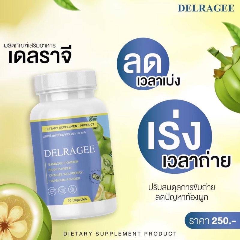 ภาพสินค้าเดลราจี Delragee ลดพุง ดีท็อกลำใส้ถ่ายอยาก 1กระปุก20เม็ด มีบริการเก็บปลายทาง จากร้าน pung888_ บน Shopee ภาพที่ 2