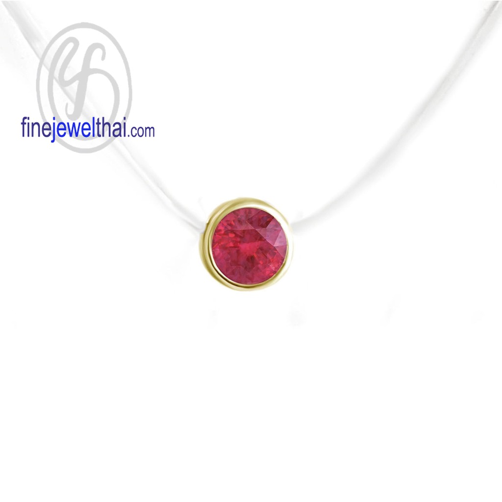 finejewelthai-จี้ทับทิม-ทับทิม-จี้พลอย-พลอยประจำเดือนเกิด-ruby-silver-pendant-birthstone-p1086rb00-ราคาต่อชิ้น