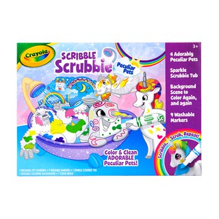 Crayola Scribble Scrubbie Peculiar Pets ชุดระบายสีและอาบน้ำสัตว์ในตำนาน