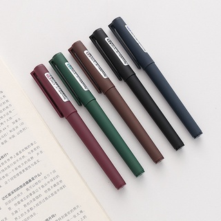 ปากกาเจลสีย้อนยุค หมึกสี 0.5 มม. การออกแบบปากกาฝ้า ความรู้สึกสบายและปากกาเจลความจุสูง