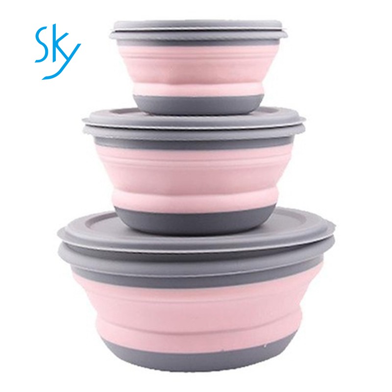 3pcs-set-bowl-sets-silicone-folding-lunch-box-folding-portable-silicone-folding-bowl-foldable-salad-bowl-with-lid-pink