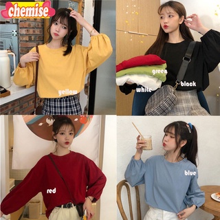 Chemisegrace✨พร้อมส่ง✨เสื้อเชิ้ตผู้หญิงเเขนยาว oversize โอเวอร์ไซส์แขนยาว สไตล์เกาหลี  เสื้อผ้าวัยรุ่นน่ารัก 9สี 3508