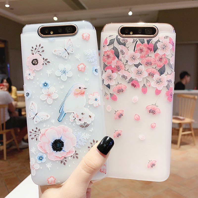 เคสนิ่มลายดอกไม้สําหรับเคสมือถือป้องกันรอยสําหรับ-samsung-s-8-s-9-a-10-a-20-a-30-a-40-a-50-a-60-a-70-a-80-a-90-m-1030-d-m-20s