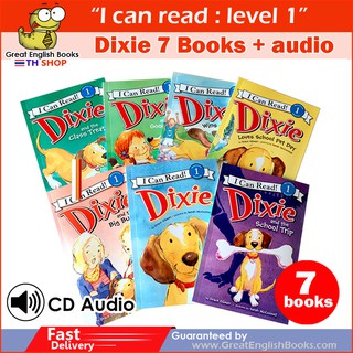 *พร้อมส่ง* หนังสือฝึกอ่านภาษาอังกฤษระดับต้น I can read Dixie level 1  จำนวน 7 เล่ม + Free audio