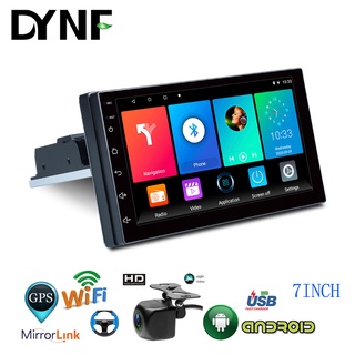 1din Andoroid เครื่องเสียงรถยนต์ 7 นิ้ว Full Touch Screen GPS WIFI Waze Netflix Autoradio รถ MP5 Player