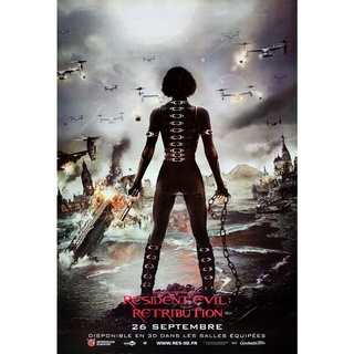 โปสเตอร์ หนัง Resident Evil Retribution 2012 POSTER 24”x35” Inch Milla Jovovich ผีชีวะ 5 สงครามไวรัสล้างนรก