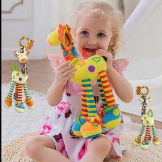 ภาพหน้าปกสินค้าตุ๊กตายีราฟ สีรุ้ง ขนาดใหญ่ กระดิ่งมือ ของเล่นหัดจับ เสริมพัฒนาการเด็ก ที่เกี่ยวข้อง