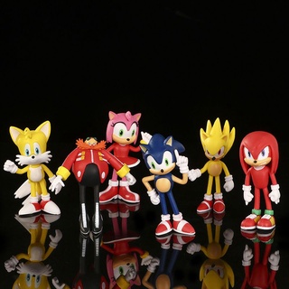 🌀พร้อมส่ง🌀โมเดลเกมโซนิค ชุด 6 ตัว Sonic ยกชุด งานสวย