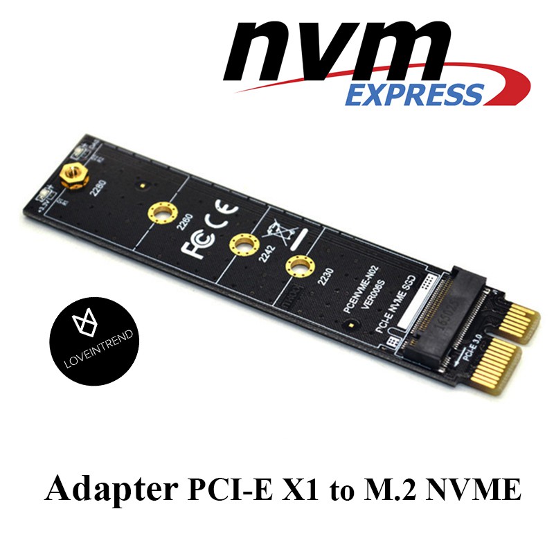 Adapter M.2 NVMe TO PCIE 3.0 X1 | Shopee Thailand