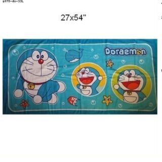 ลิขสิทธิ์แท้ ผ้าขนหนู ผืนใหญ่ ขนาด 27*54 นิ้ว โดเรม่อน (Doraemon)