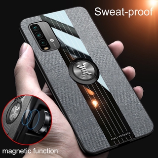 เคส Xiaomi Redmi 9T ฮาร์ดเคสกันกระแทกเคสโทรศัพท์ Hybrid Armor Shockproof Ring Case Redmi 9T Redmi9T Cover Stand Casing