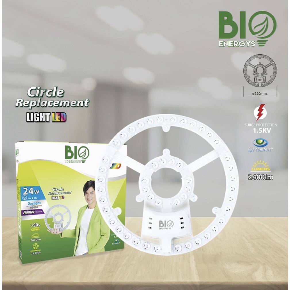 หลอดไฟ LED กลม Bio energys สำหรับโคมซาลาเปา LED (SMD3030) Bio bulb 24W ...