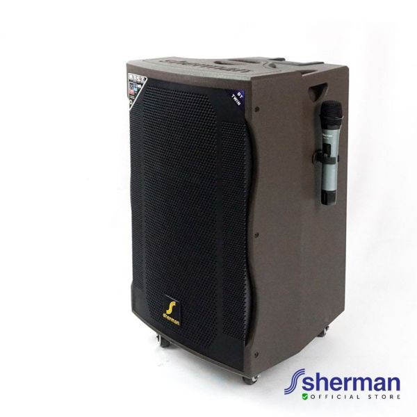 sherman-aps-155-ชุดเครื่องเสียงเคลื่อนที่-15-นิ้ว-ไมค์ลอยคู่