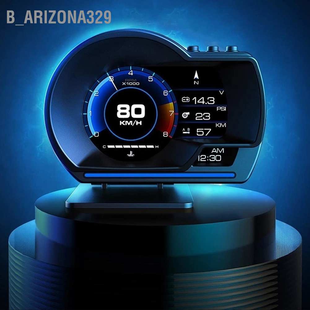 b-arizona329-มาตรวัดความเร็วรถยนต์อัจฉริยะ-obd2-gps-เทอร์โบ-rpm-เตือนภัย-สําหรับรถบรรทุก