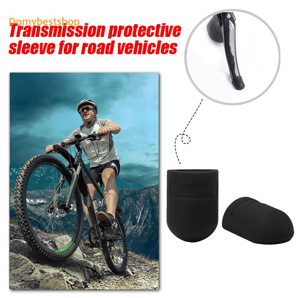 domybestshop-risk-2pcs-bike-brake-shift-lever-cover-cap-anti-scratch-bicycle-silicone-sleeve