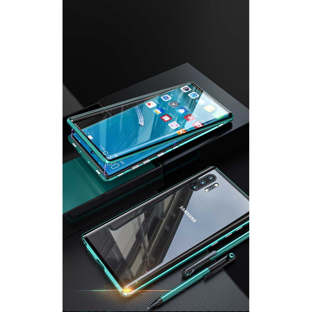 casing-samsung-galaxy-s8-s9-s10-s20-s21-s22-plus-ultra-fe-lite-front-back-double-side-tempered-glass-magnetic-metal-case