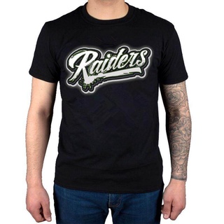 tshirtเสื้อยืดคอกลมฤดูร้อนWanyg เสื้อยืดลําลอง แขนสั้น พิมพ์ลายโลโก้ Raiders Vector เหมาะกับการเล่นกีฬา ของขวัญวันเกิดวั