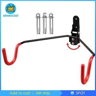 Bike Wall Mounted Rack Space Saving Hanger Horizontal Cycling With Screws