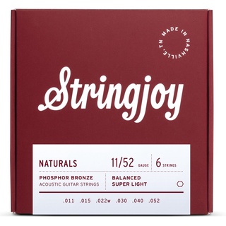 Stringjoy 11 - 52 - Acoustic Guitar Strings Phosphor Bronze - US hex steel core - made in USA สายกีตาร์โปร่งเบอร์ 11