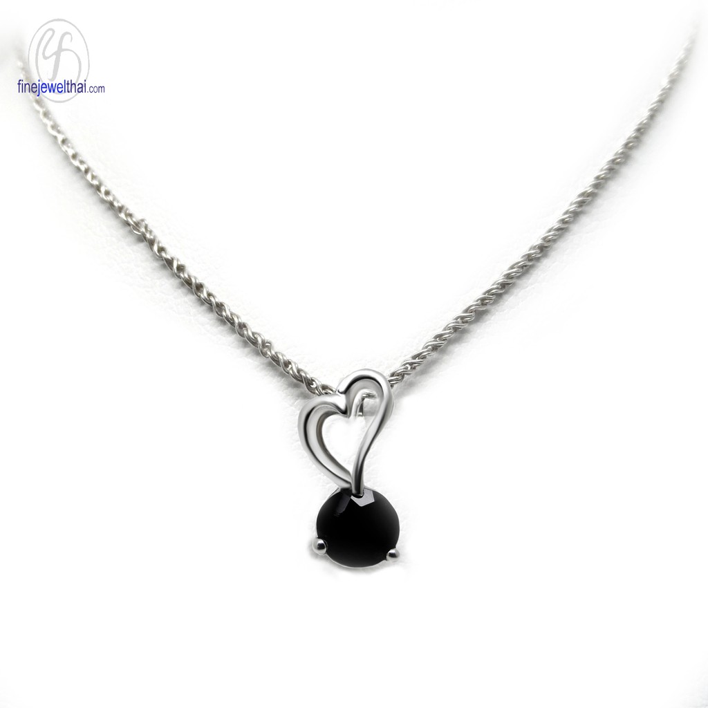 finejewelry-จี้เงิน-จี้นิล-จี้พลอย-จี้ประจำเดือนเกิด-onyx-silver-black-spinel-p1052on00