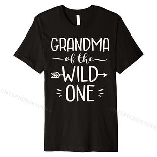 เสื้อยืดผ้าฝ้ายพรีเมี่ยม เสื้อยืดลําลอง ผ้าฝ้าย แขนสั้น พิมพ์ลาย Grandma Of One 1st Birthday Safari พรีเมี่ยม สําหรับผู้