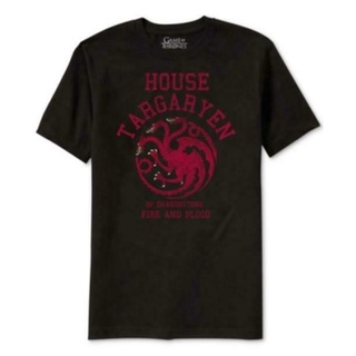 เสื้อยืดวินเทจเสื้อยืดผ้าฝ้าย พิมพ์ลายกราฟฟิค MSRP $20 House Targaryen CIckjd65FKnnei23 สีดํา สําหรับผู้ชายS-5XL