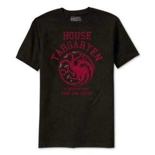 เสื้อยืดวินเทจเสื้อยืดผ้าฝ้าย พิมพ์ลายกราฟฟิค MSRP $20 House Targaryen CIckjd65FKnnei23 สีดํา สําหรับผู้ชายS-5XL